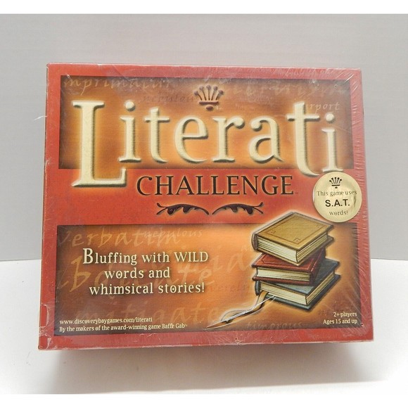 Literati Challenge Bluffing Cards SAT Words Discovery Bay Games Sealed - Picture 1 of 8